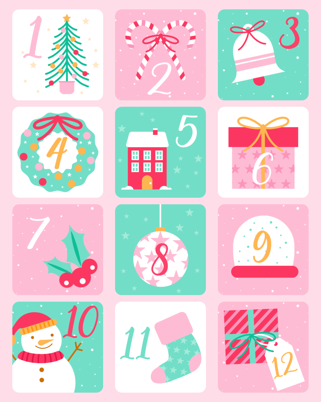 12 days of Christmas advent calendar